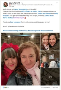 Testimonial from Laura Forsyth, Get Kraken CIC & Kraken Networking