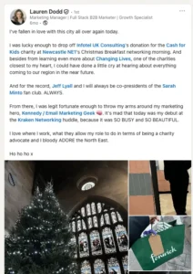 Testimonial from Lauren Dodd, Get Kraken CIC & Kraken Networking